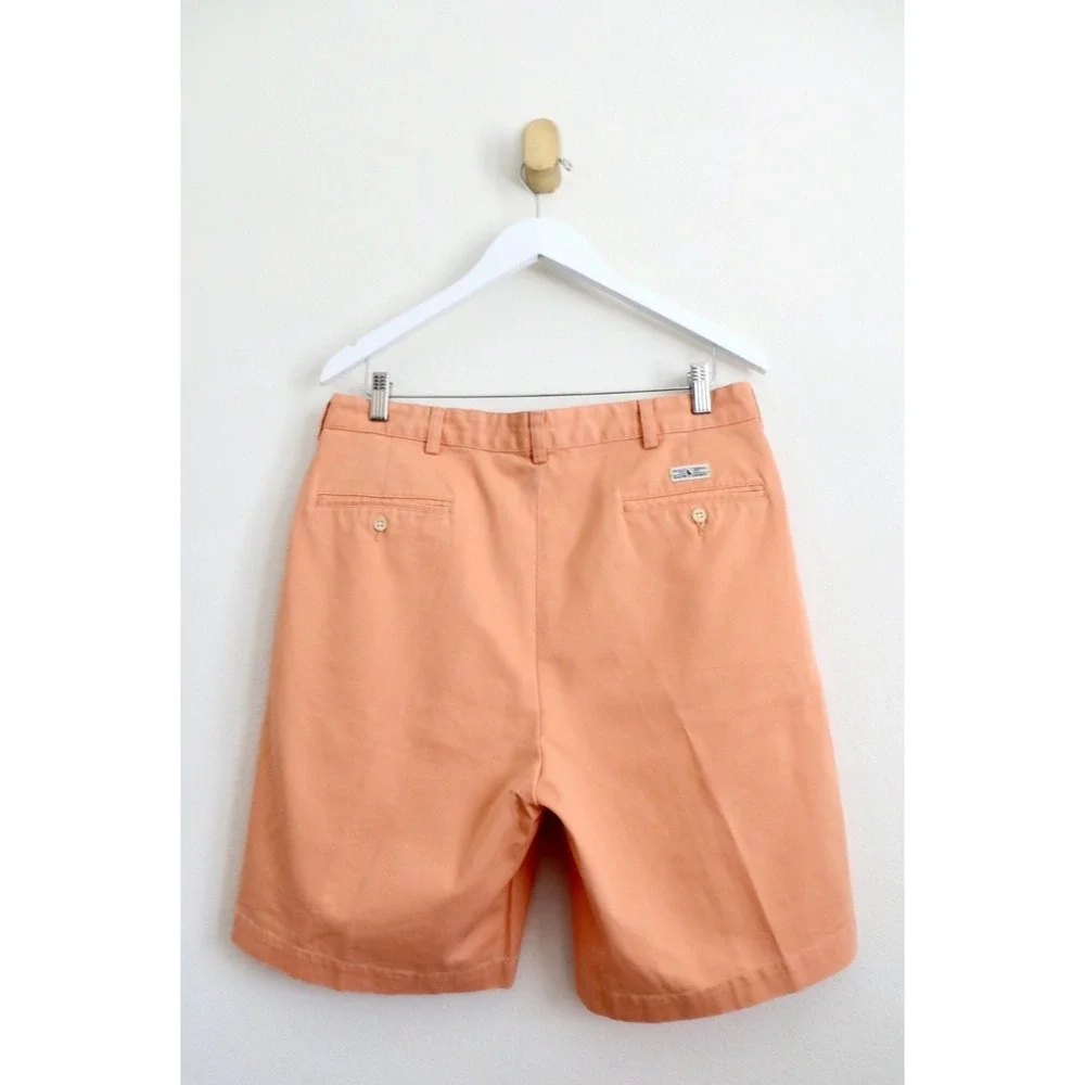 Vintage Polo Ralph Lauren Tyler Short 90s Pleated Classic Chino Salmon Orange 34